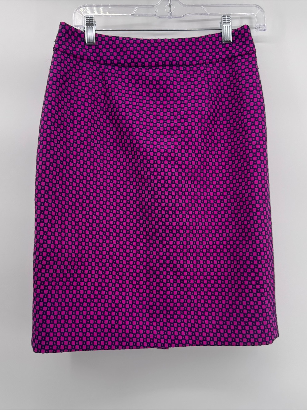 Banana Republic Fuchsia and Navy Geometric Pencil Skirt